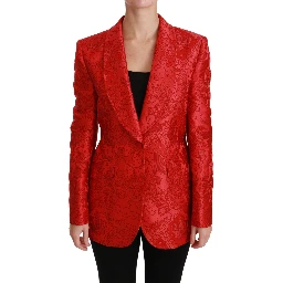 Red Floral Angel Blazer Coat Jacket