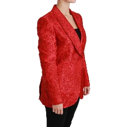 Red Floral Angel Blazer Coat Jacket