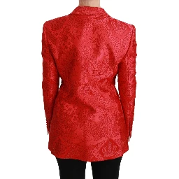 Red Floral Angel Blazer Coat Jacket