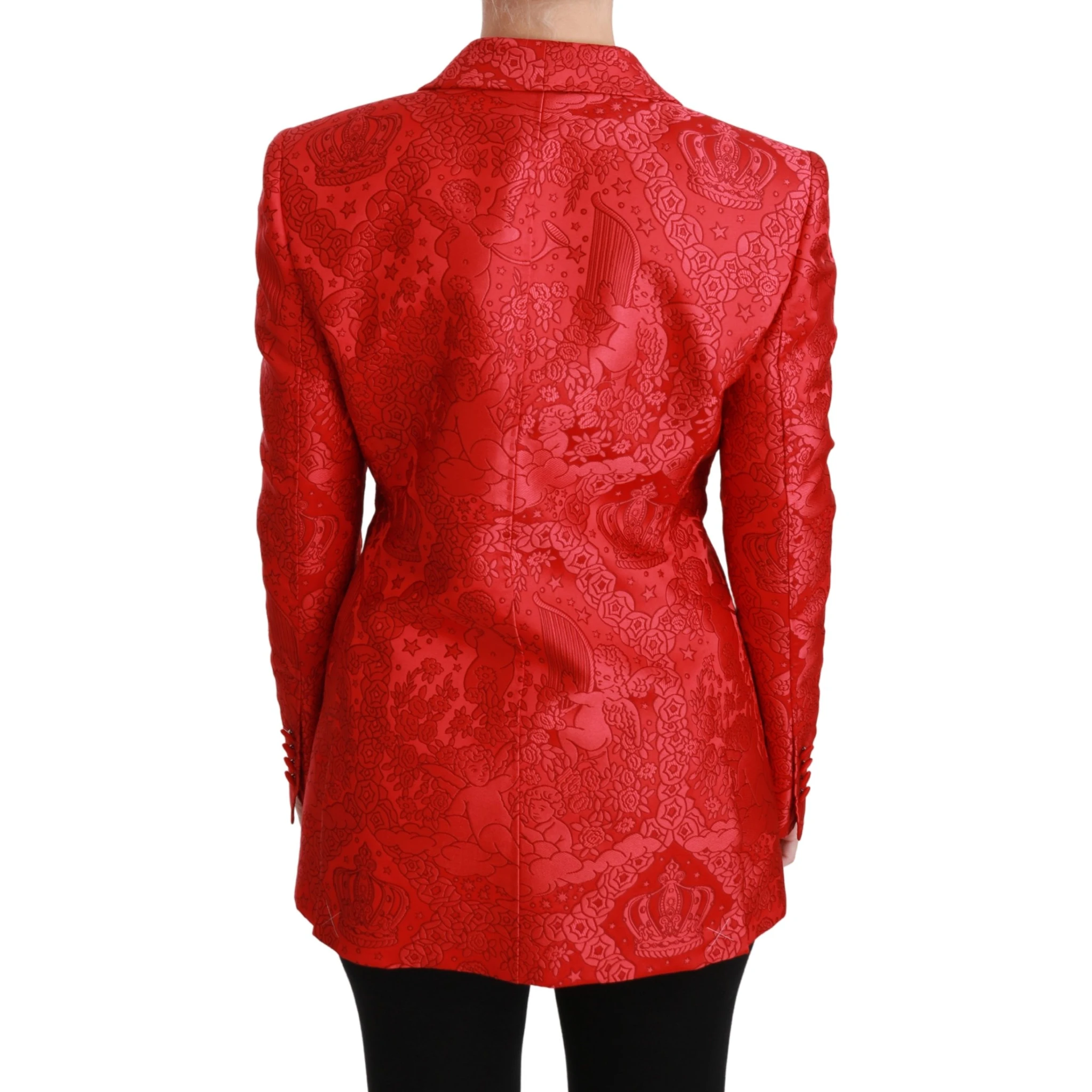 Red Floral Angel Blazer Coat Jacket