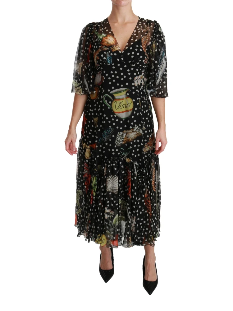 Black Sea Fish Sicily A-line Shift Dress