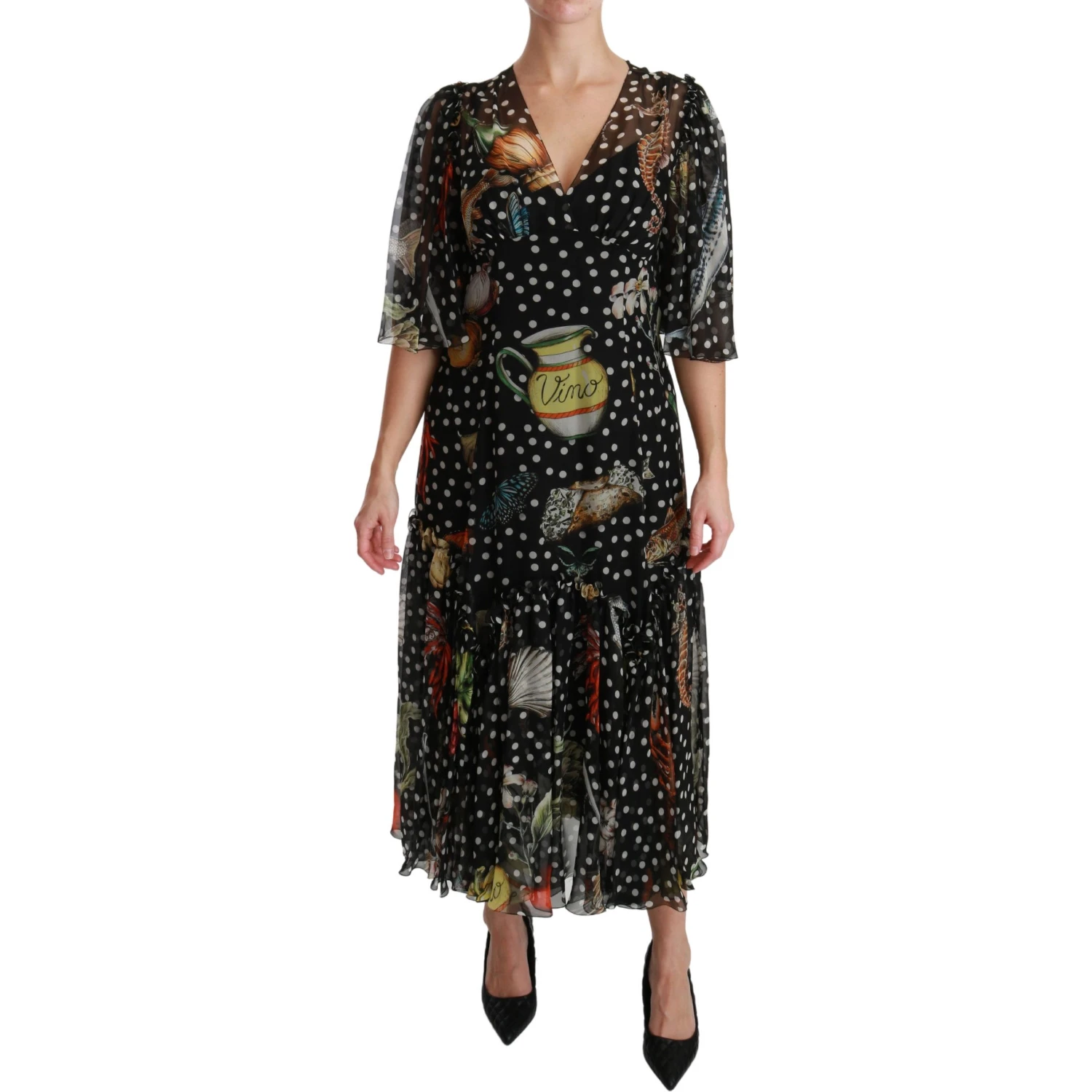 Black Sea Fish Sicily A-line Shift Dress