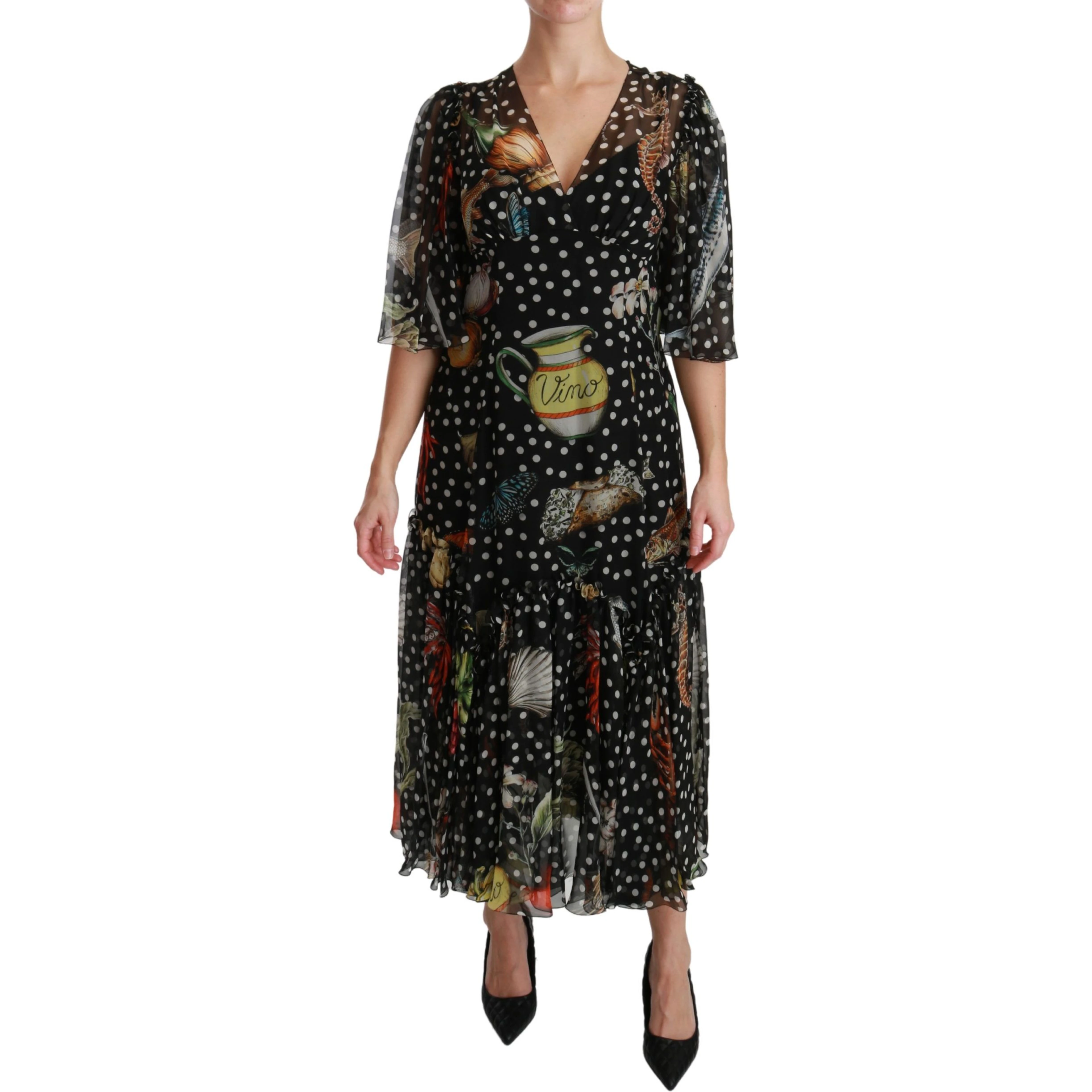 Black Sea Fish Sicily A-line Shift Dress