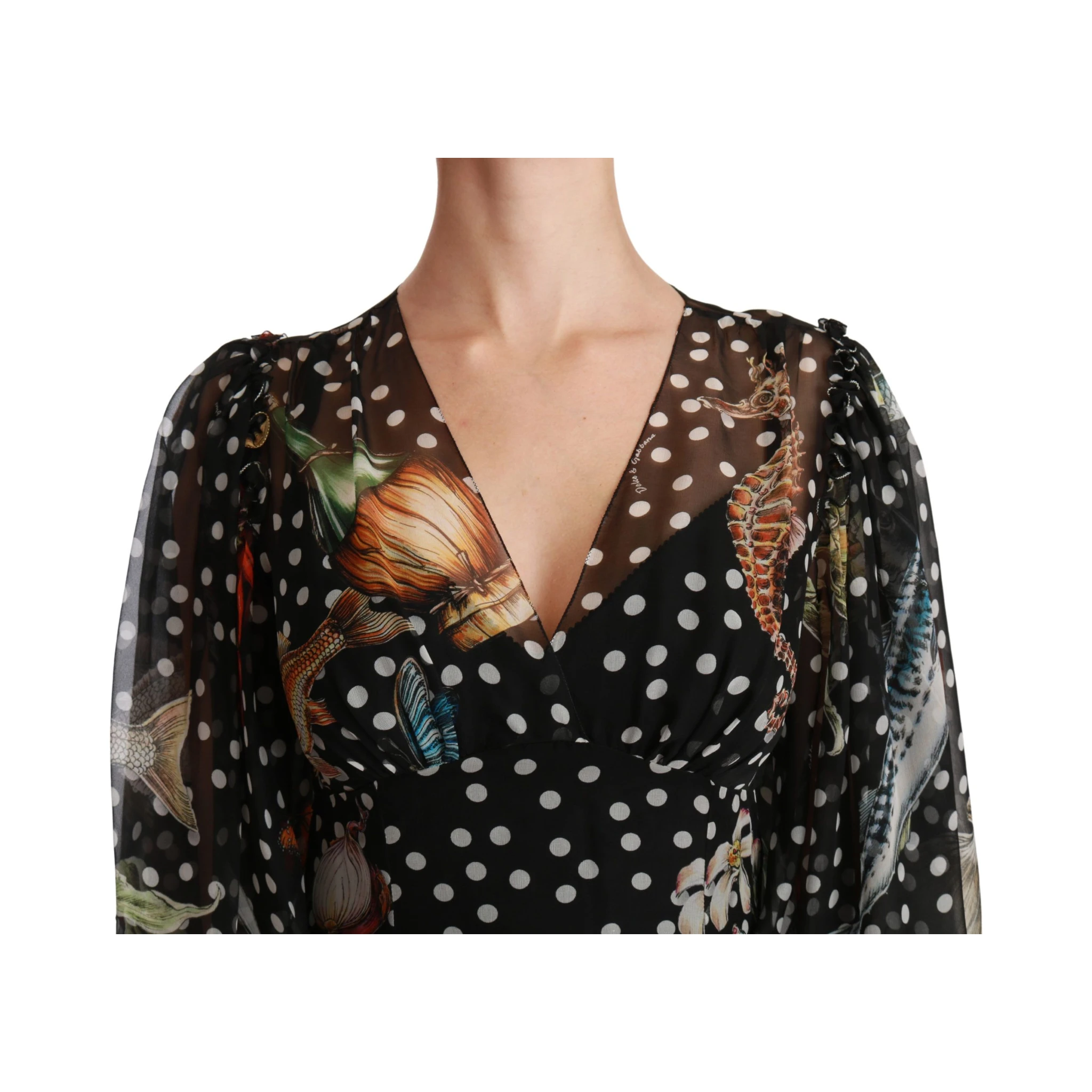 Black Sea Fish Sicily A-line Shift Dress