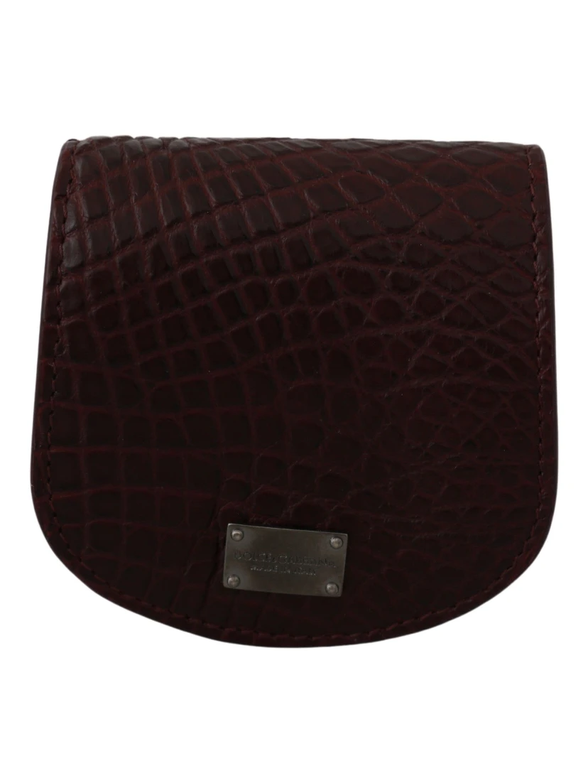 Brown Exotic Skin Pocket Condom Case Holder