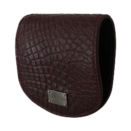 Brown Exotic Skin Pocket Condom Case Holder