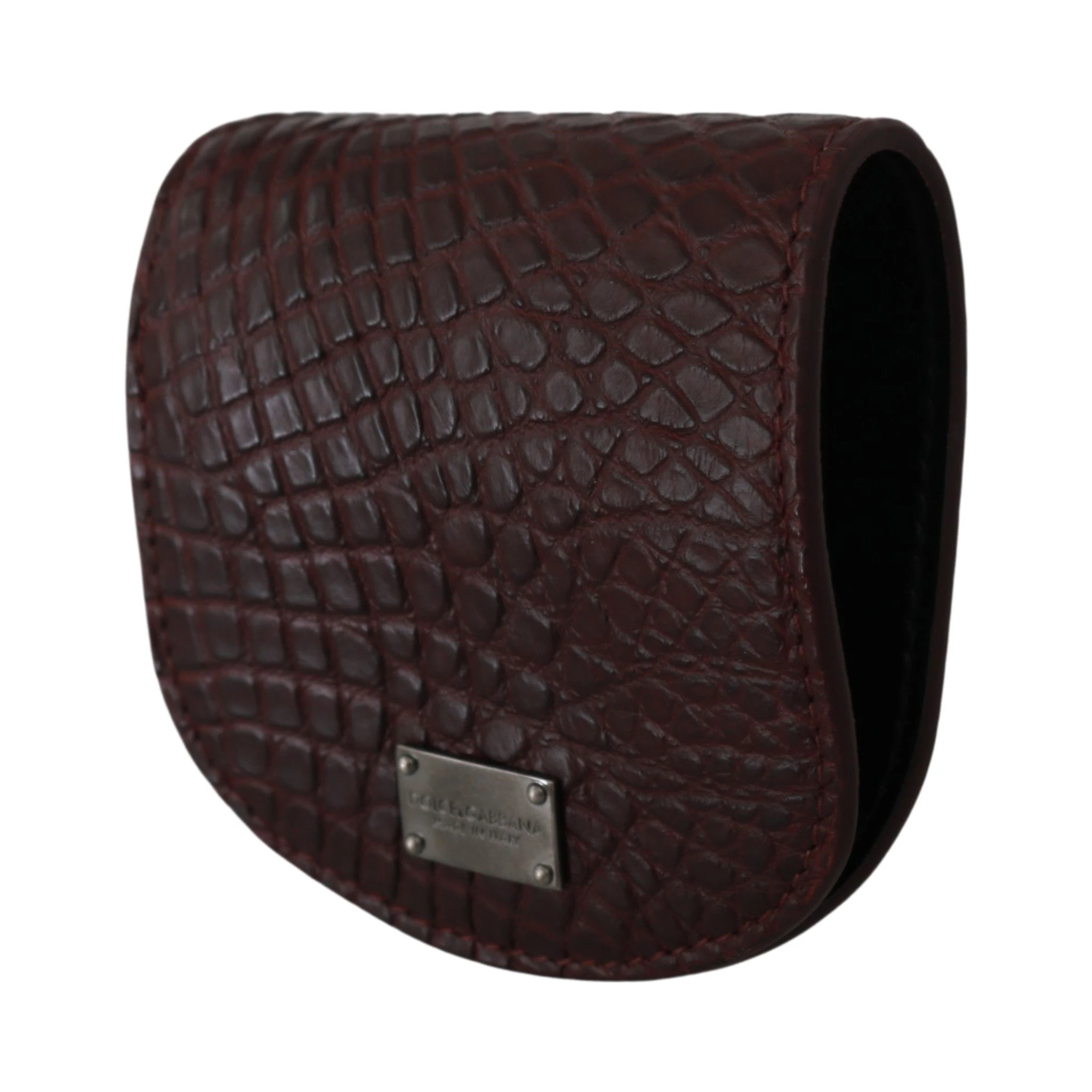 Brown Exotic Skin Pocket Condom Case Holder