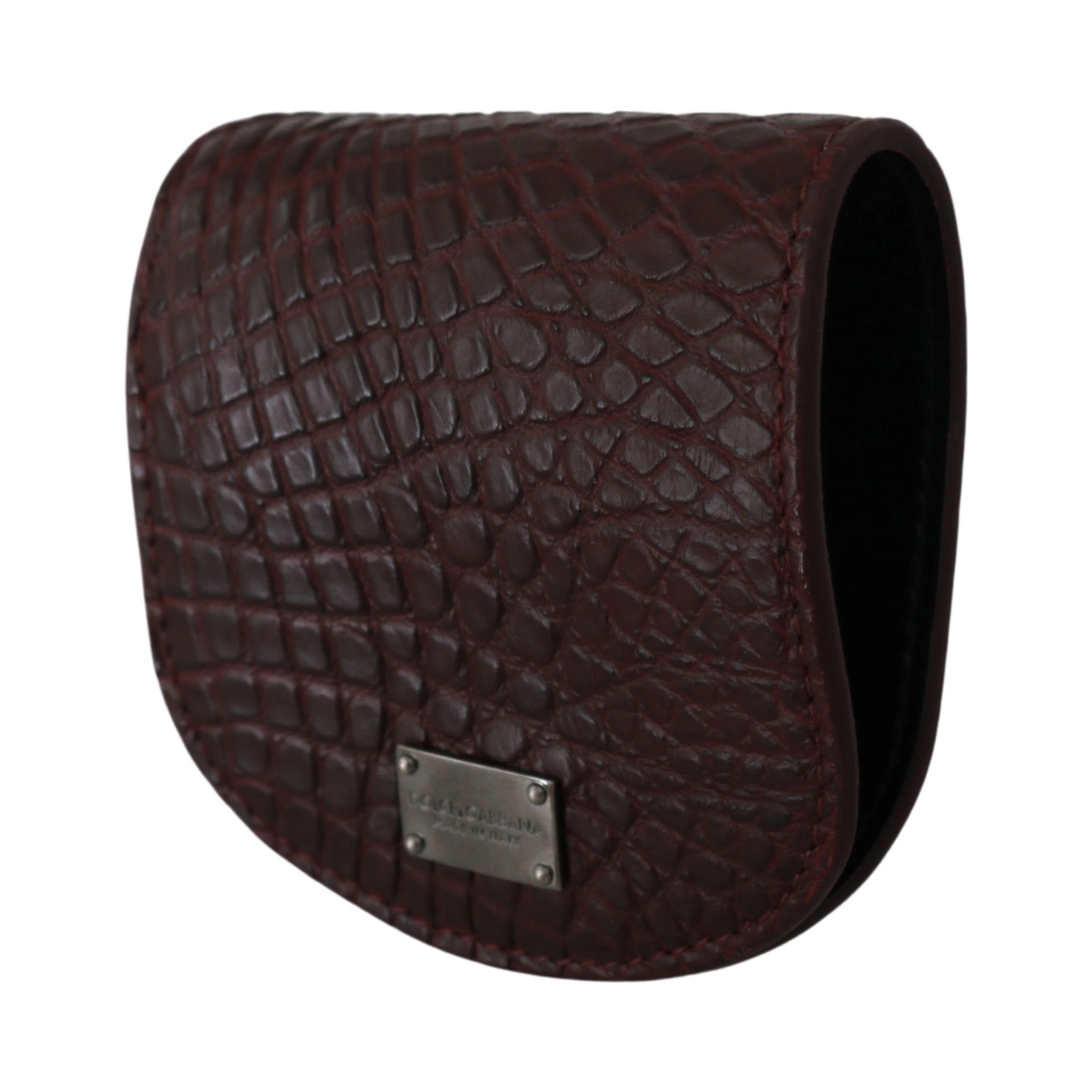 Brown Exotic Skin Pocket Condom Case Holder