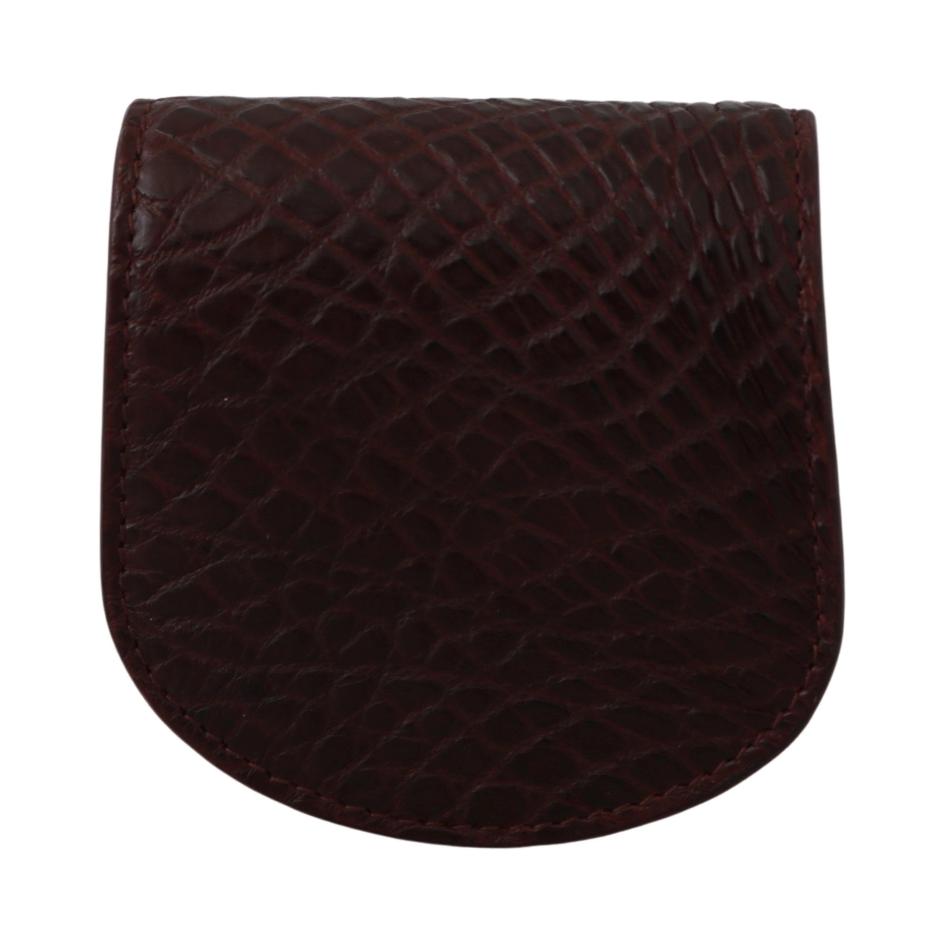 Brown Exotic Skin Pocket Condom Case Holder