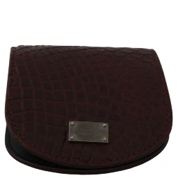 Brown Exotic Skin Pocket Condom Case Holder