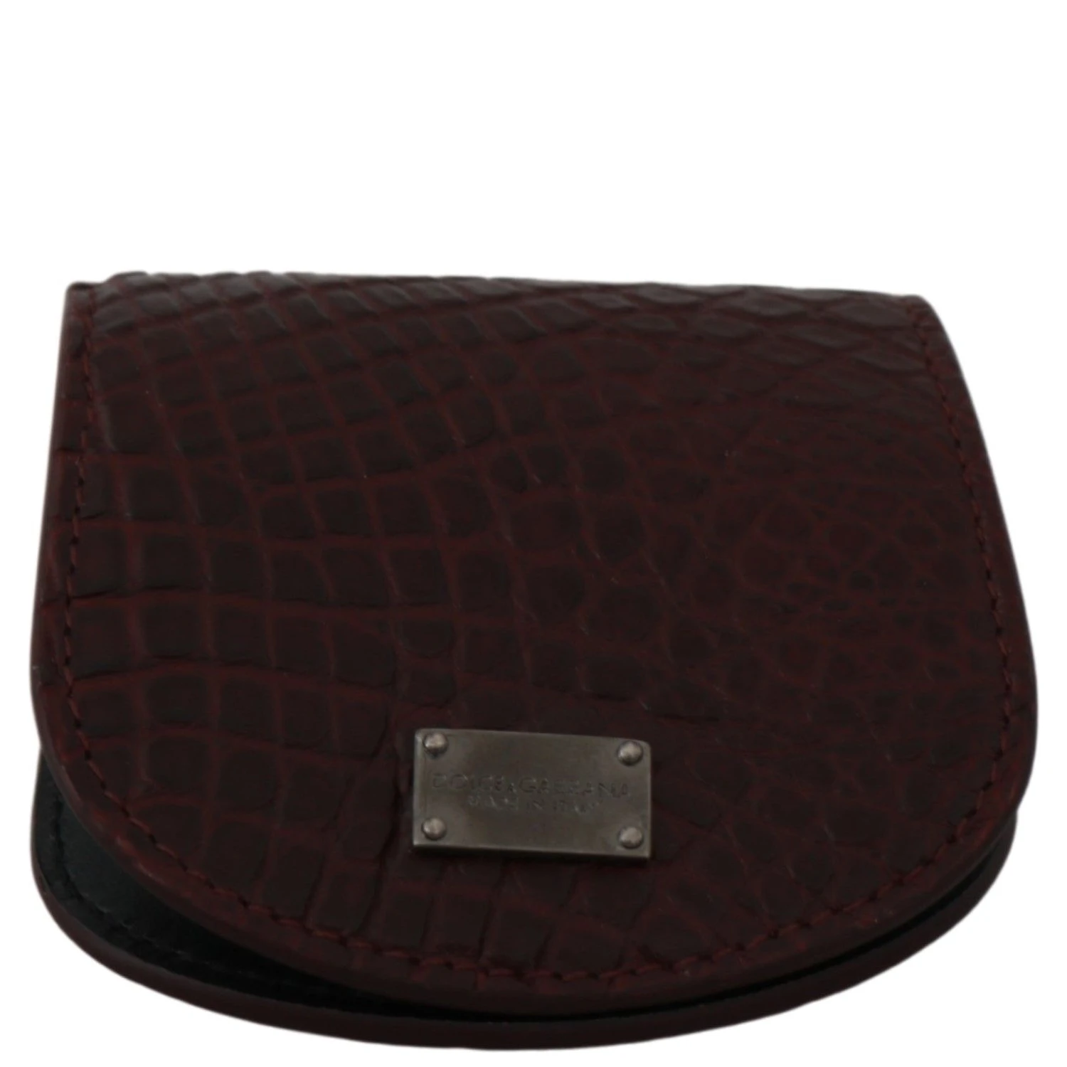Brown Exotic Skin Pocket Condom Case Holder