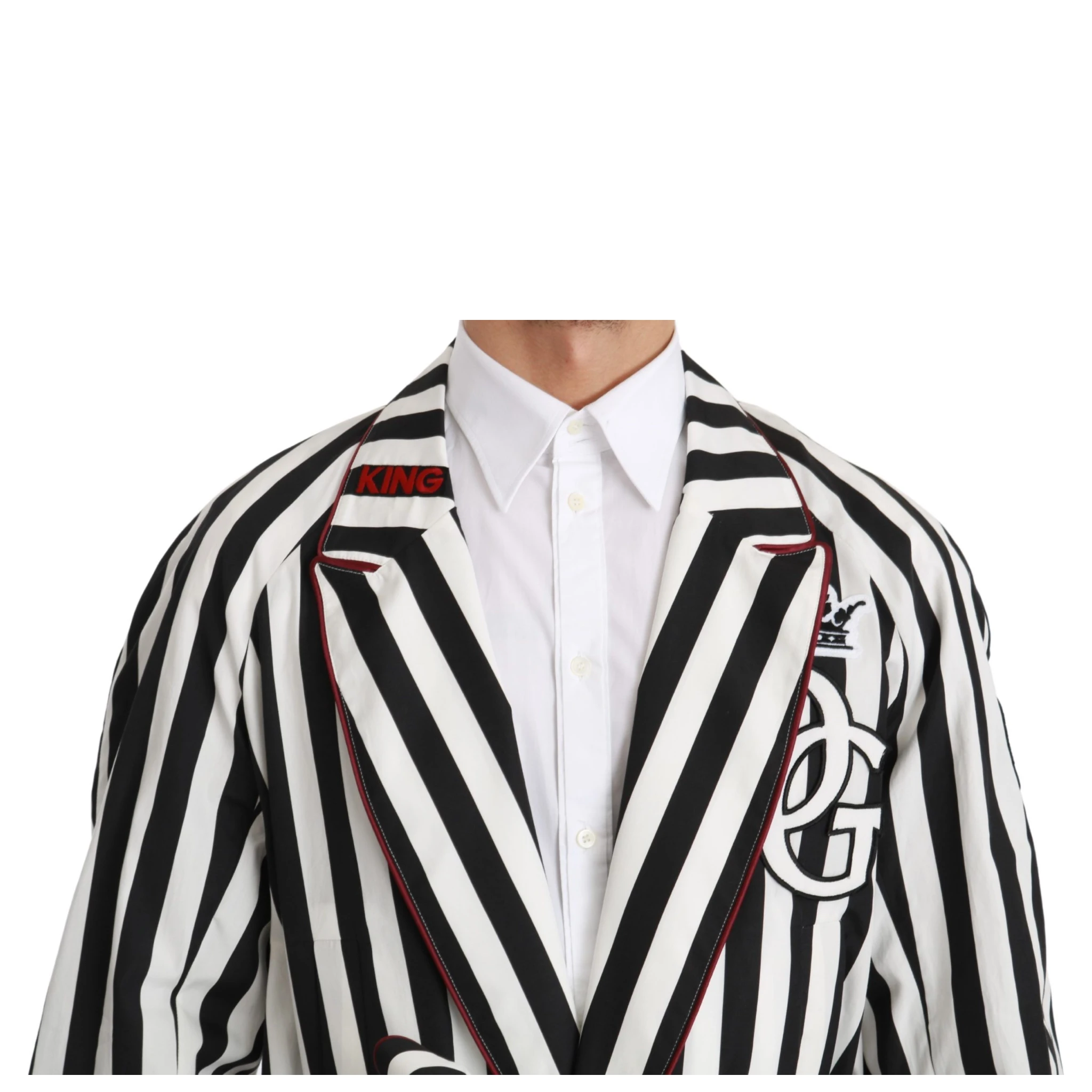 Black Coat Nightgown  White Cotton Robe