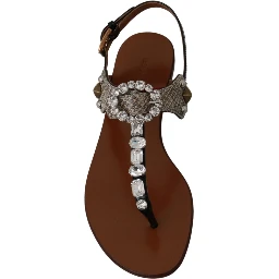 Leather Ayers Crystal Sandals Flip Flops Shoes