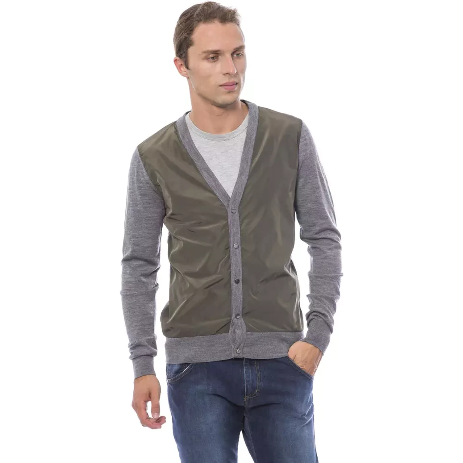 Gray Wool Cardigan