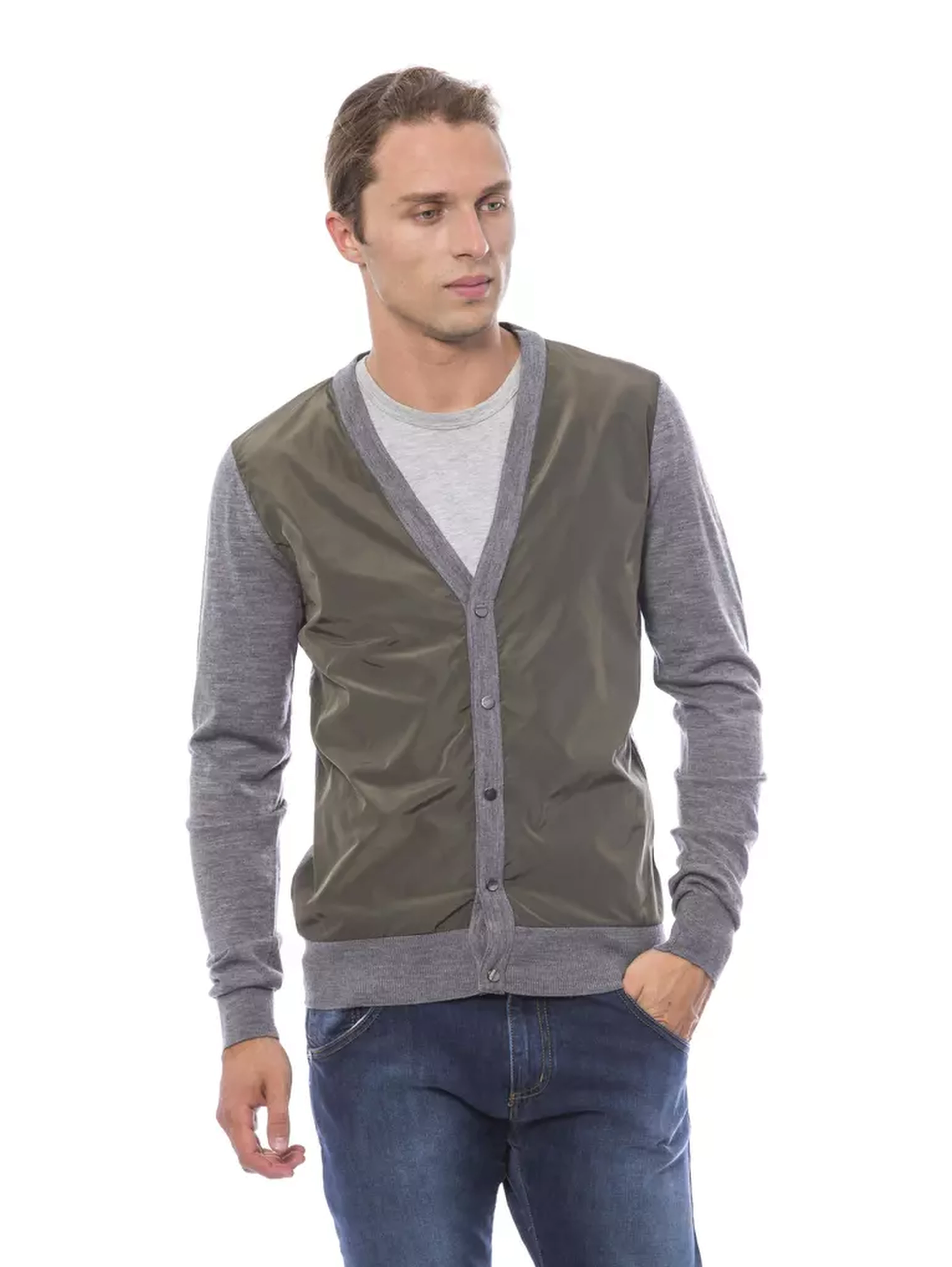 Gray Wool Cardigan