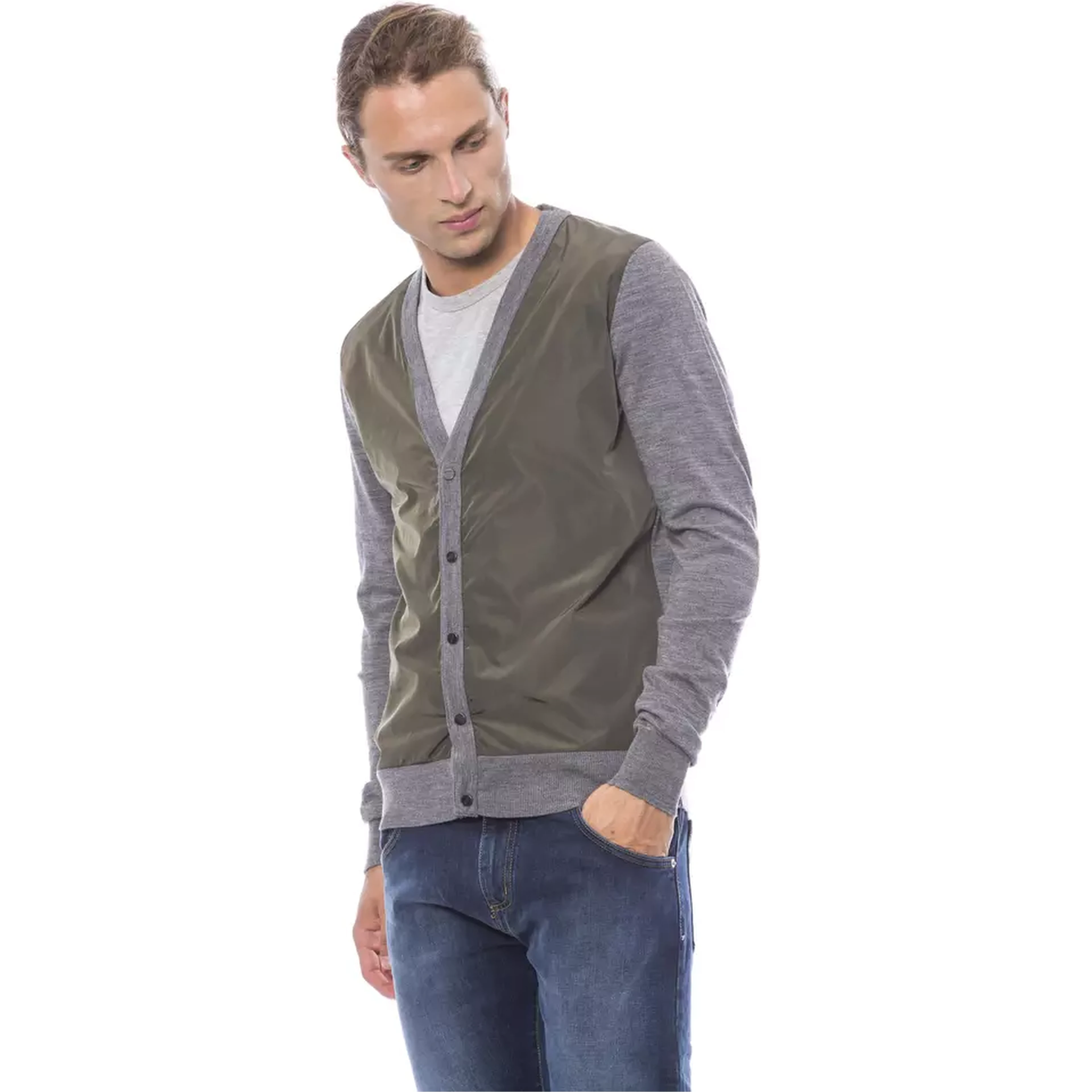 Gray Wool Cardigan