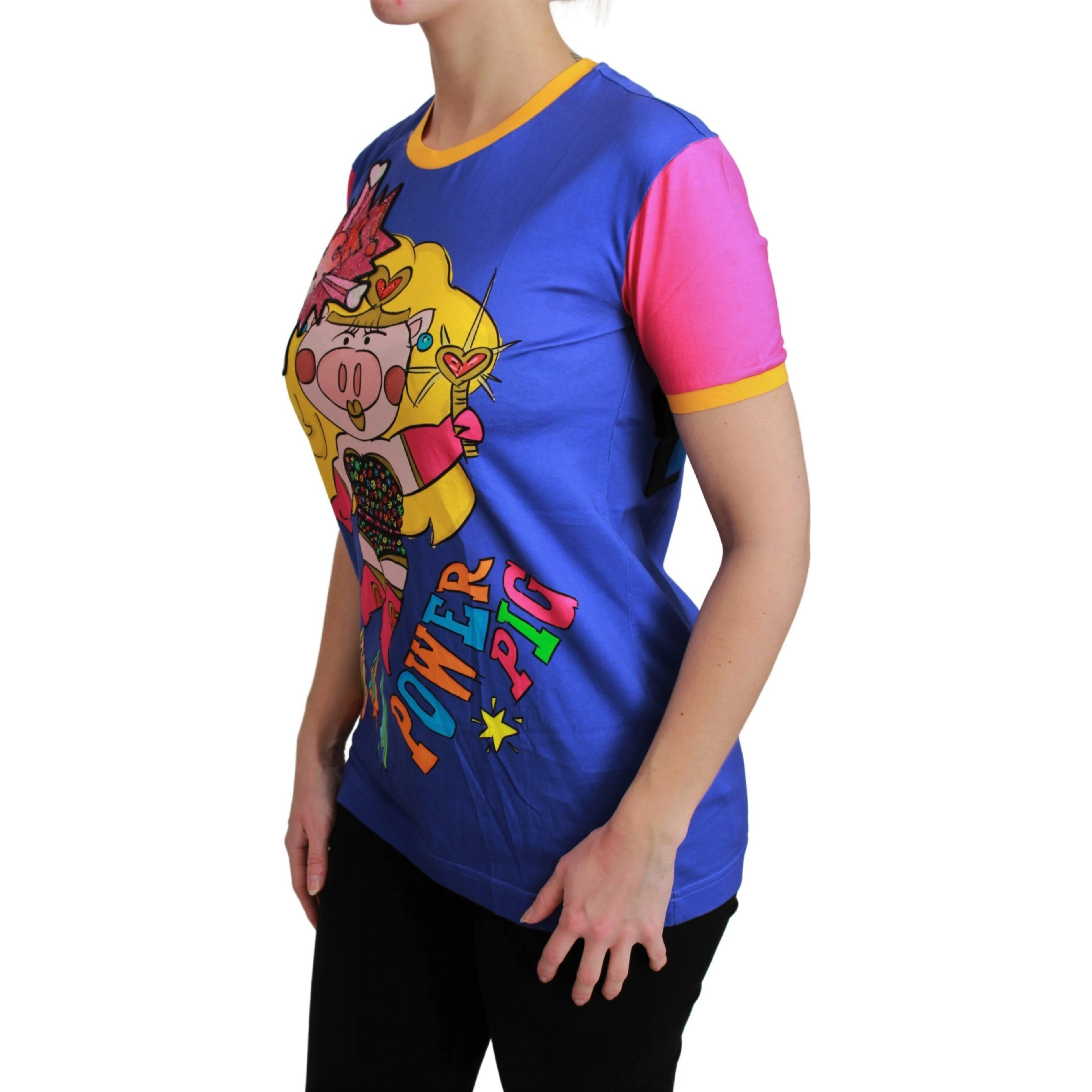 Purple PIG SUPERGIRL Top Cotton T-shirt
