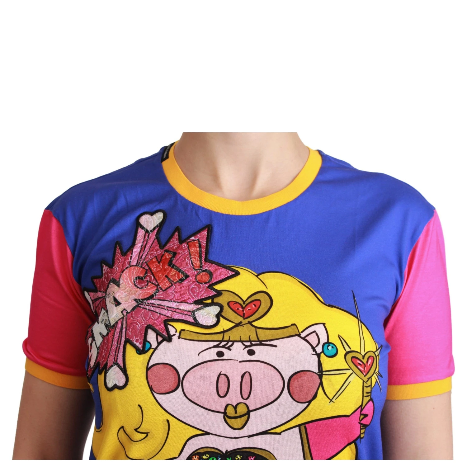 Purple PIG SUPERGIRL Top Cotton T-shirt