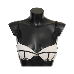 White Polyester Spandex Push Up Bra Underwear