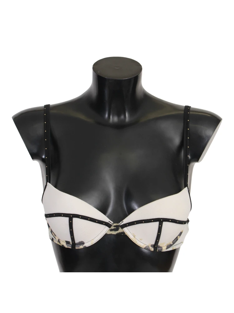 White Polyester Spandex Push Up Bra Underwear