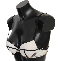 White Polyester Spandex Push Up Bra Underwear