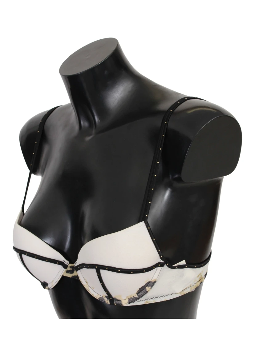 White Polyester Spandex Push Up Bra Underwear