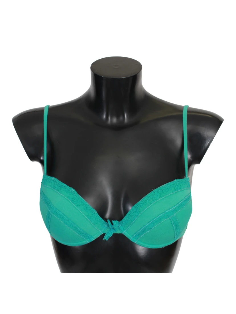 Green Push Up Bra 100% Cotton Underwear