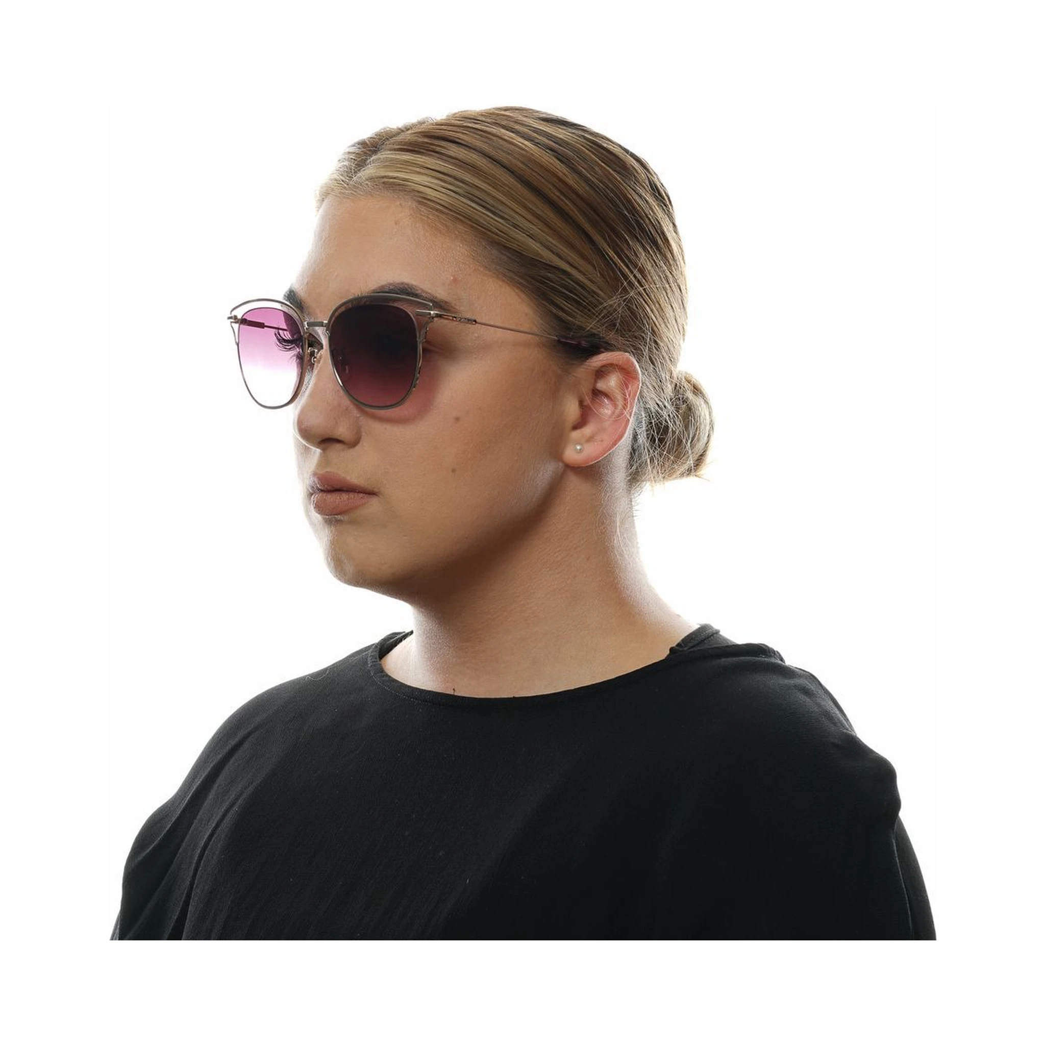 Burgundy Metal & Plastic Sunglasses