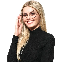 Blue Metal & Plastic Glasses (Frames)