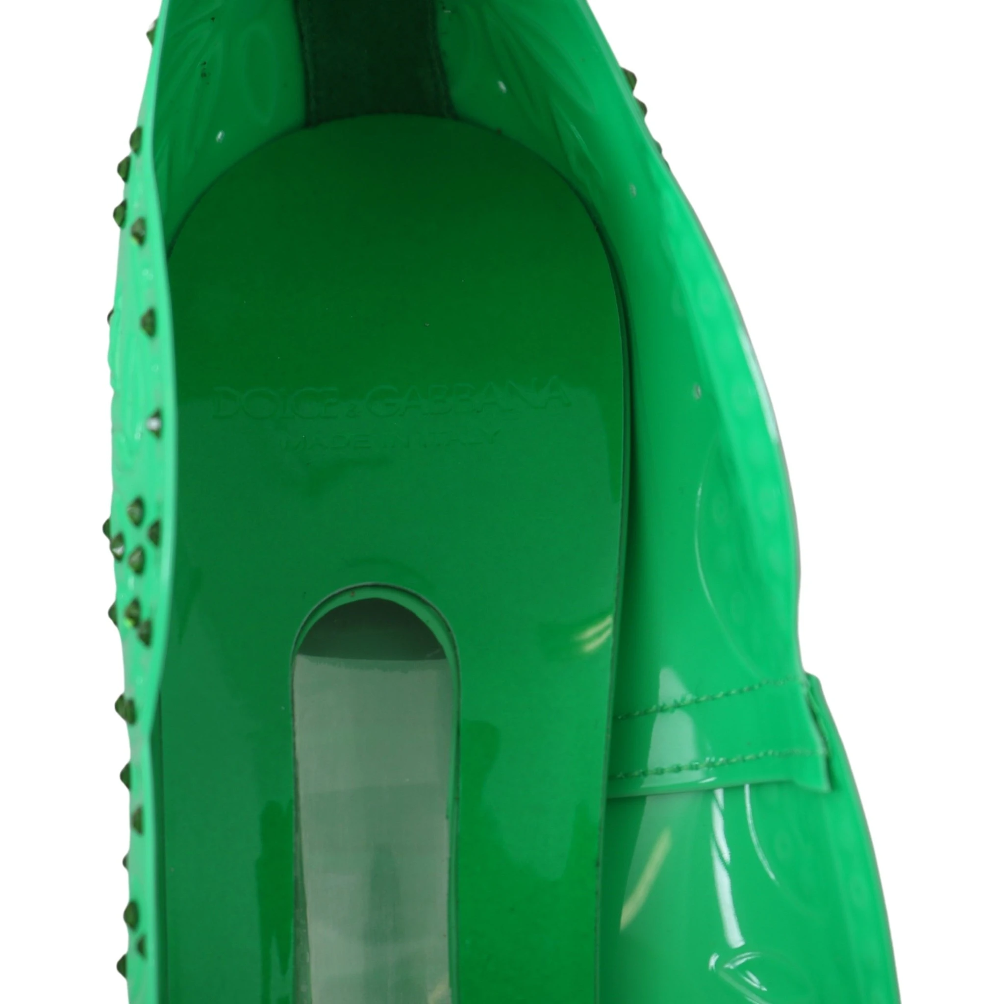 Green Crystal Floral CINDERELLA Heels Shoes