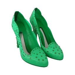 Green Crystal Floral CINDERELLA Heels Shoes