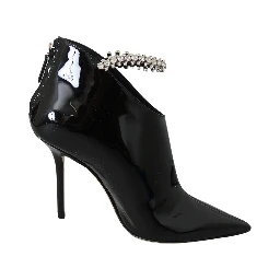 Black Leather Blaize 100 Pat Boots Shoes