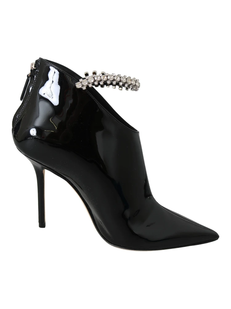 Black Leather Blaize 100 Pat Boots Shoes