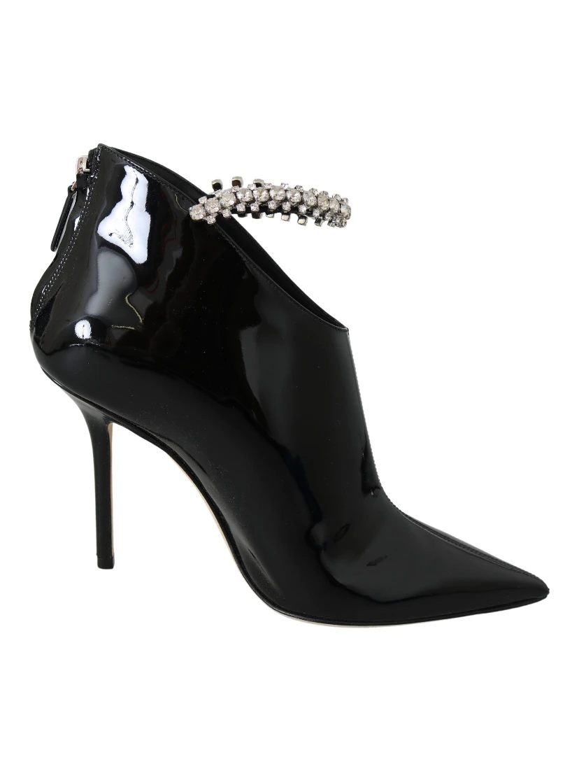 Black Leather Blaize 100 Pat Boots Shoes