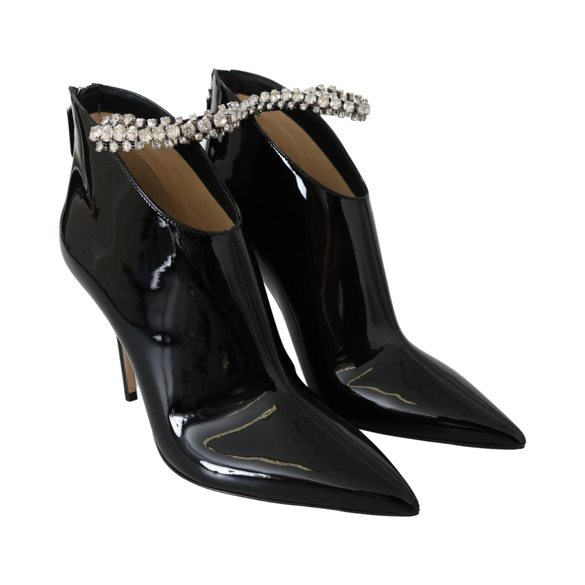 Black Leather Blaize 100 Pat Boots Shoes