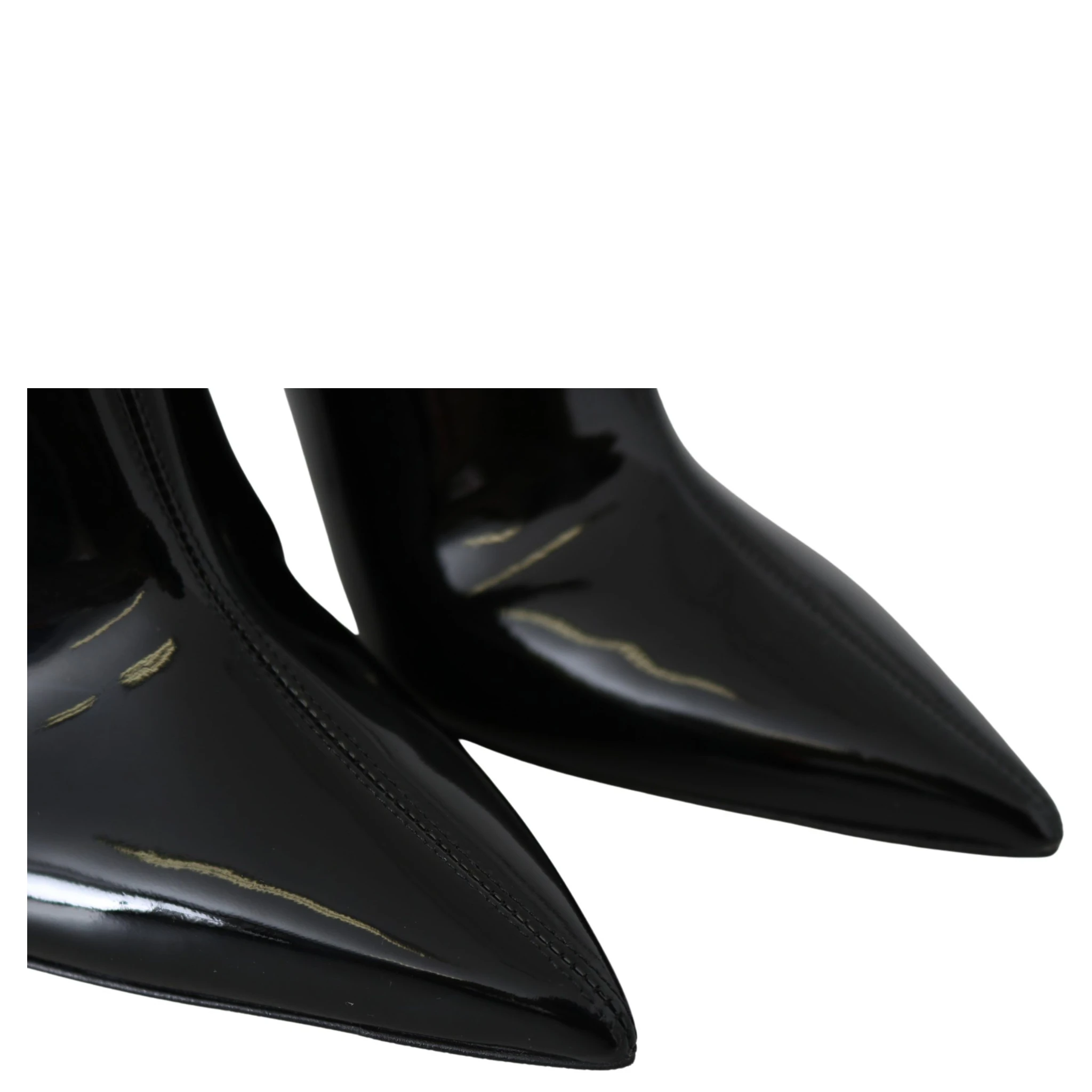 Black Leather Blaize 100 Pat Boots Shoes