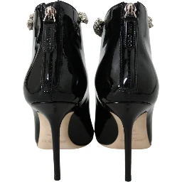 Black Leather Blaize 100 Pat Boots Shoes