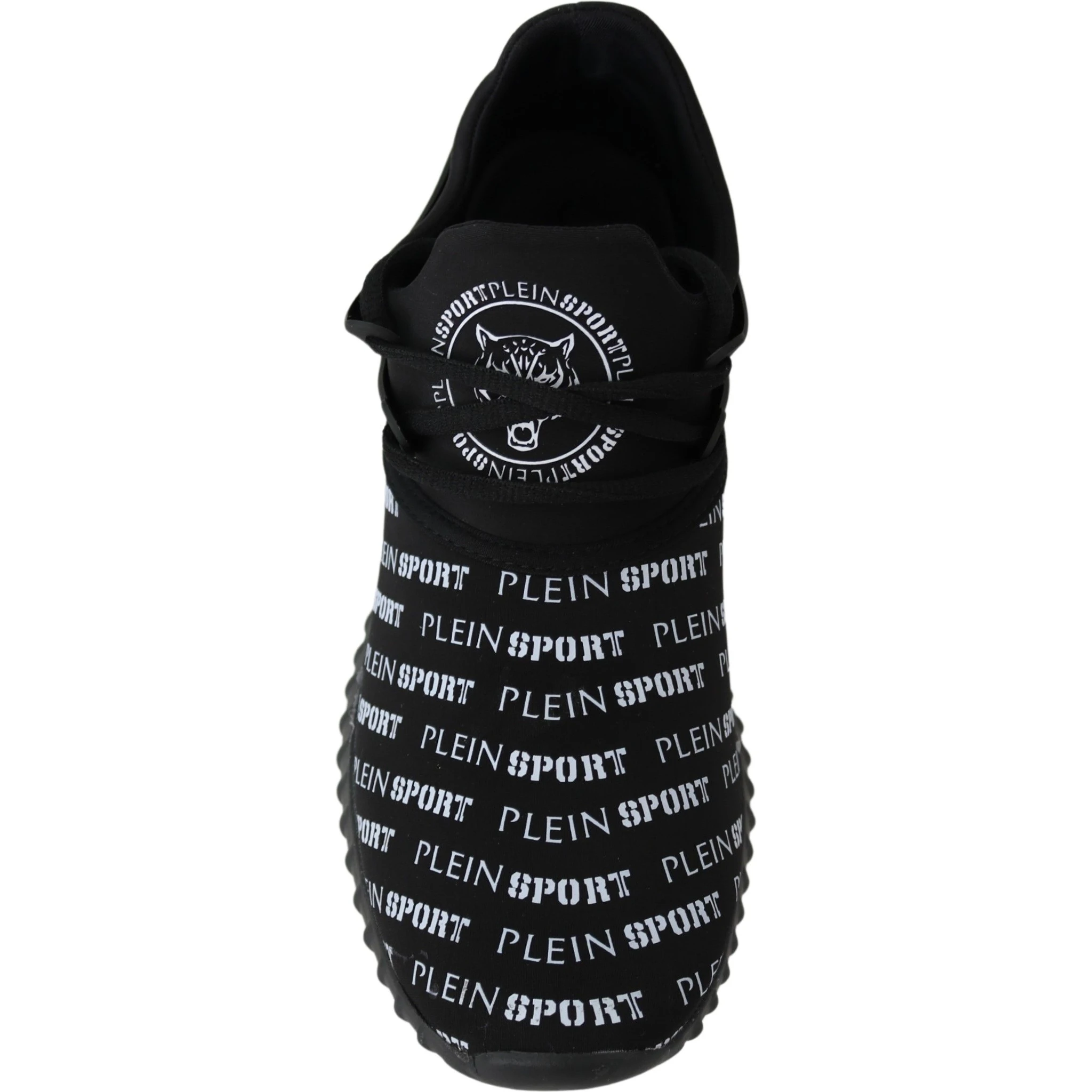 Black Polyester Runner Henry Sneakers Shoes