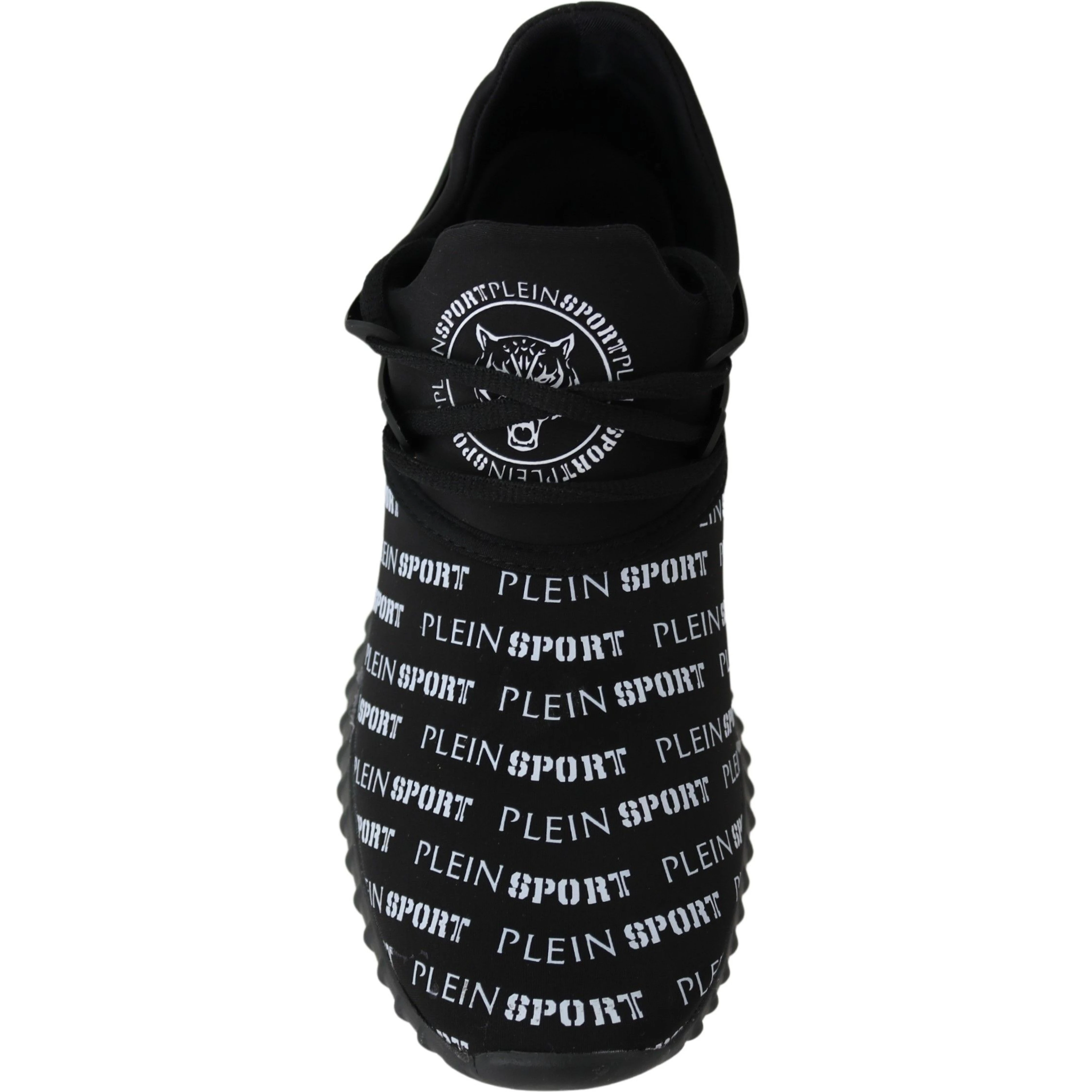 Black Polyester Runner Henry Sneakers Shoes