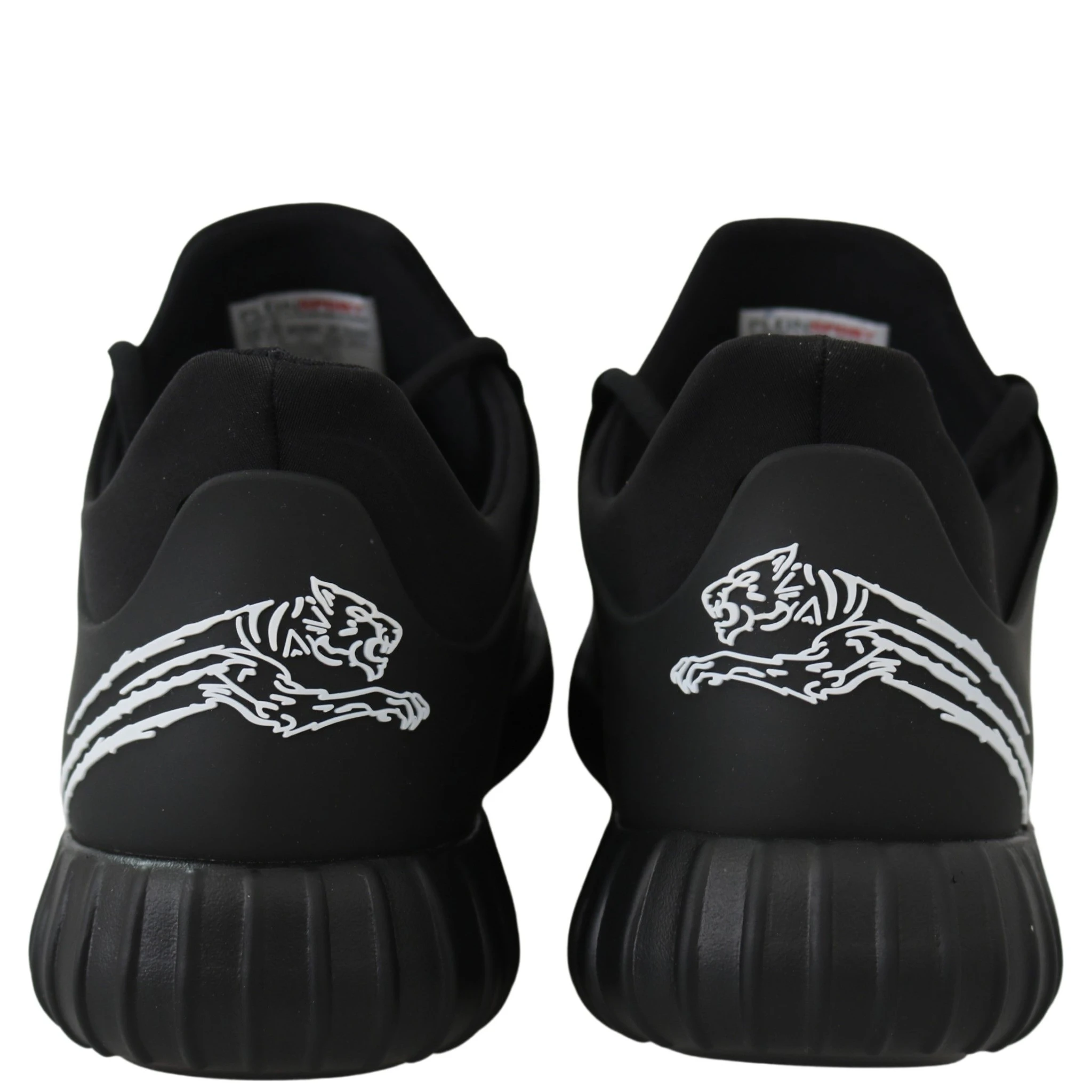 Black Polyester Runner Henry Sneakers Shoes