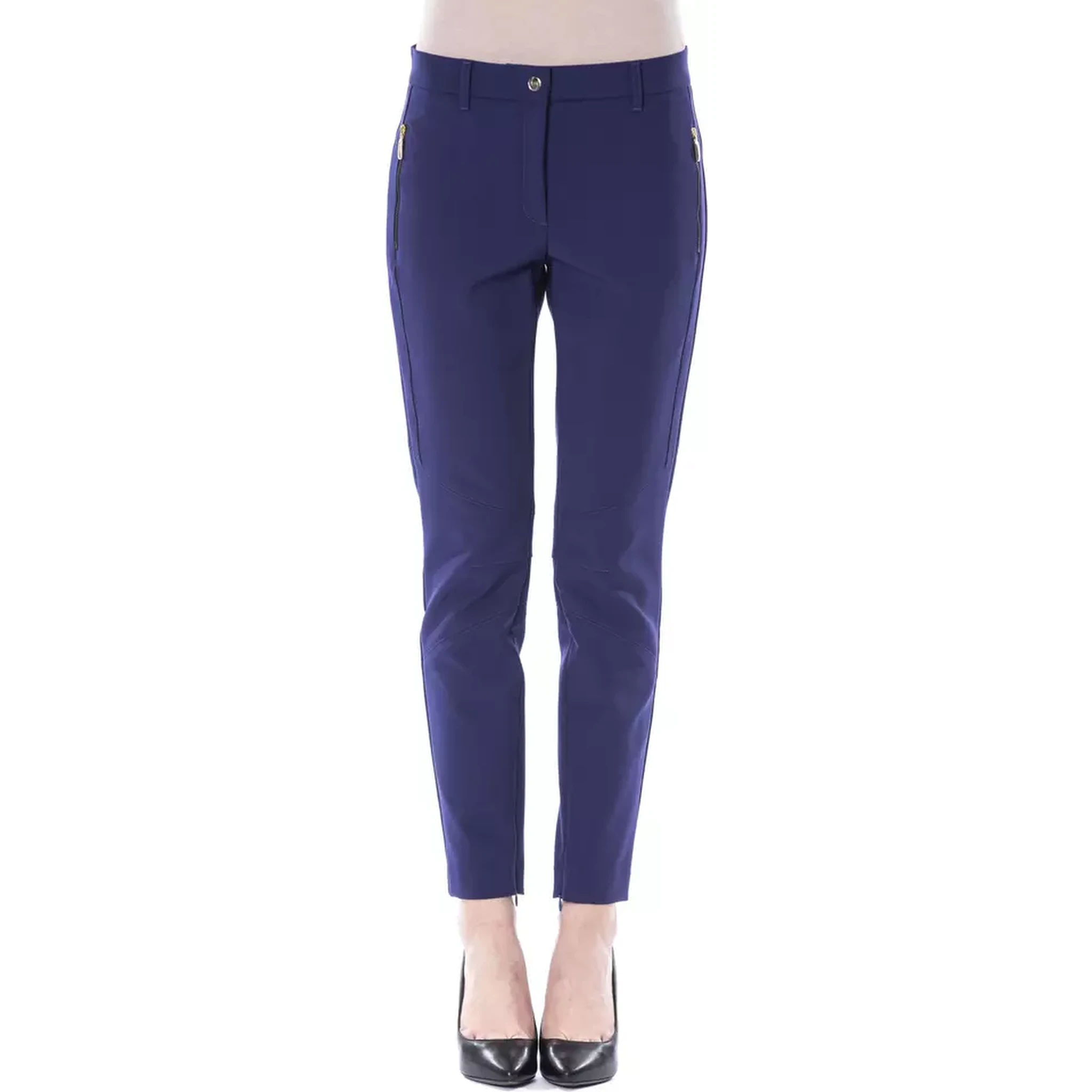 Blue Polyester Pant
