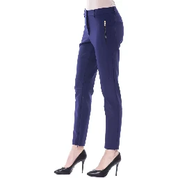 Blue Polyester Pant