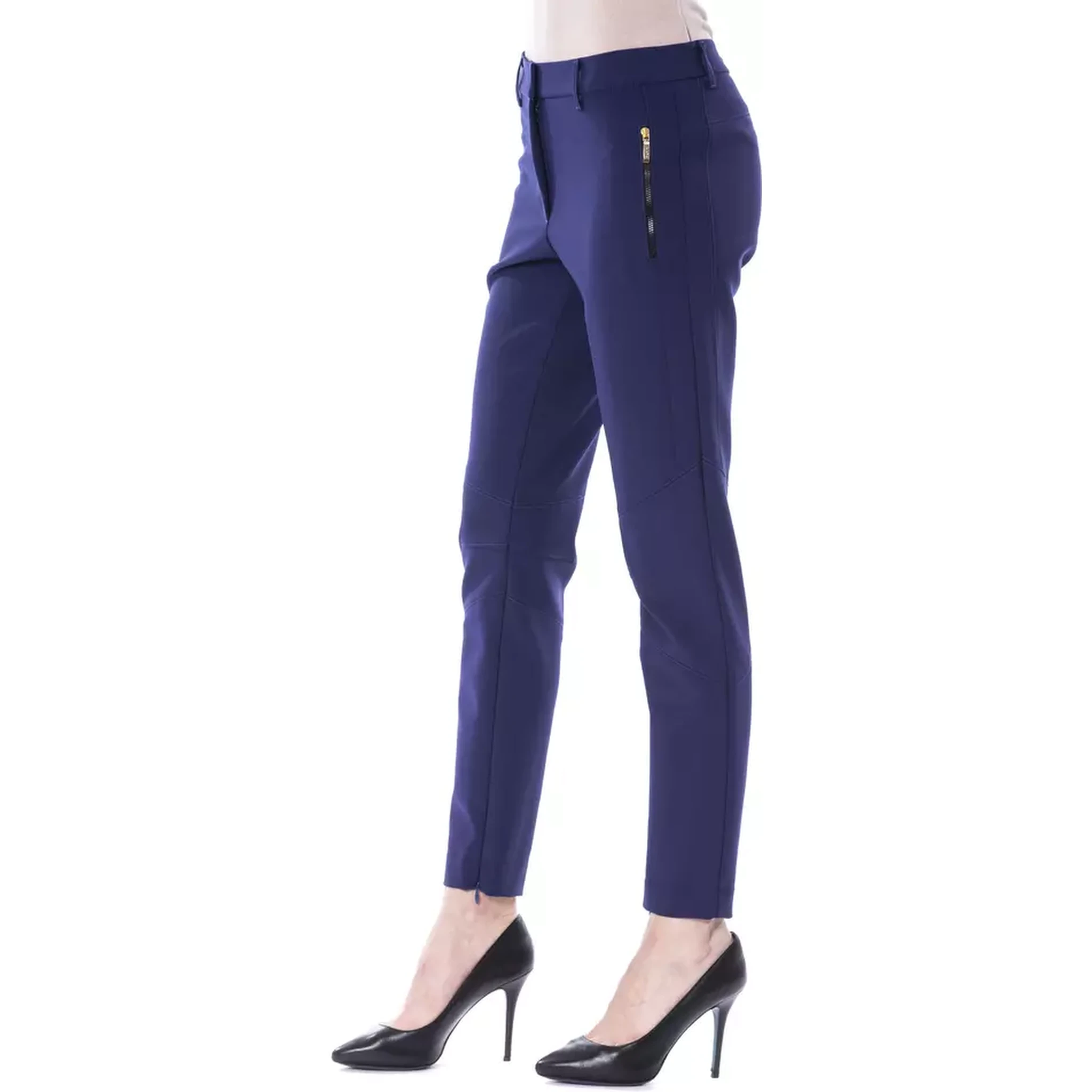 Blue Polyester Pant