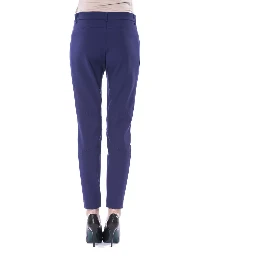 Blue Polyester Pant