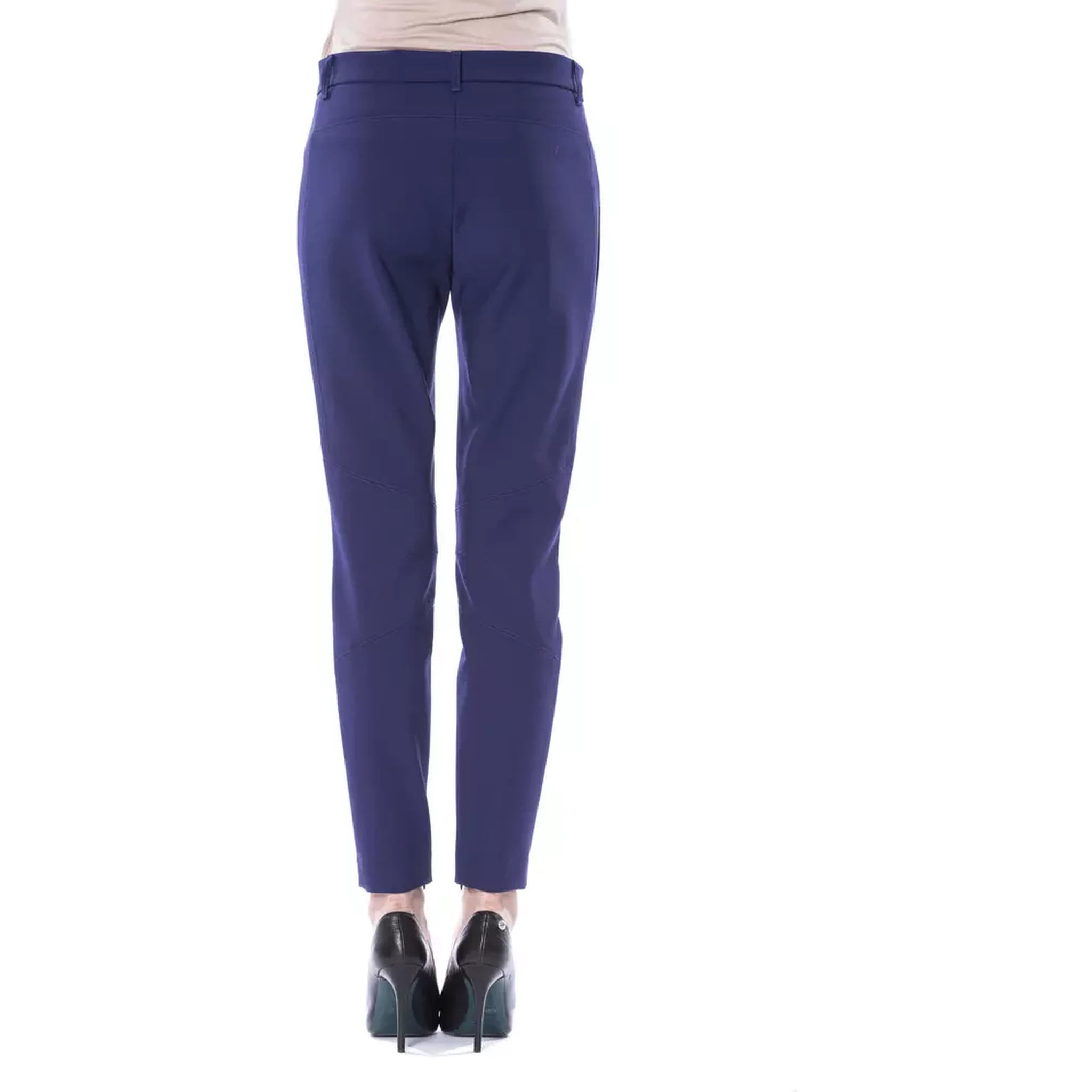 Blue Polyester Pant