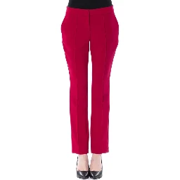 Fuchsia Polyester Pant