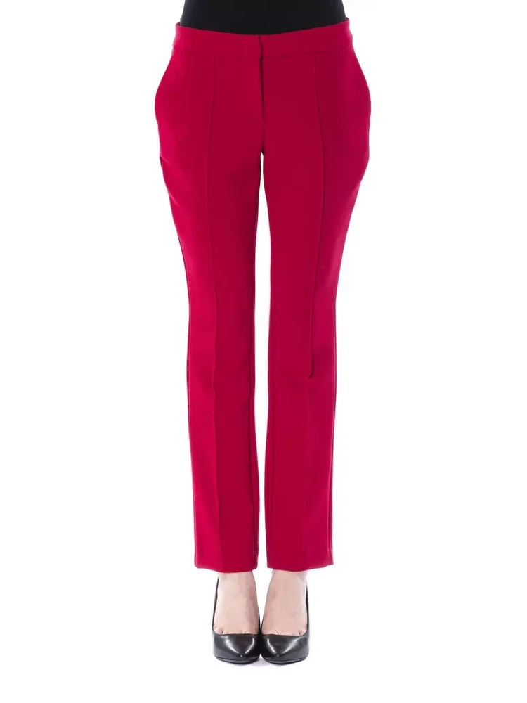 Fuchsia Polyester Pant