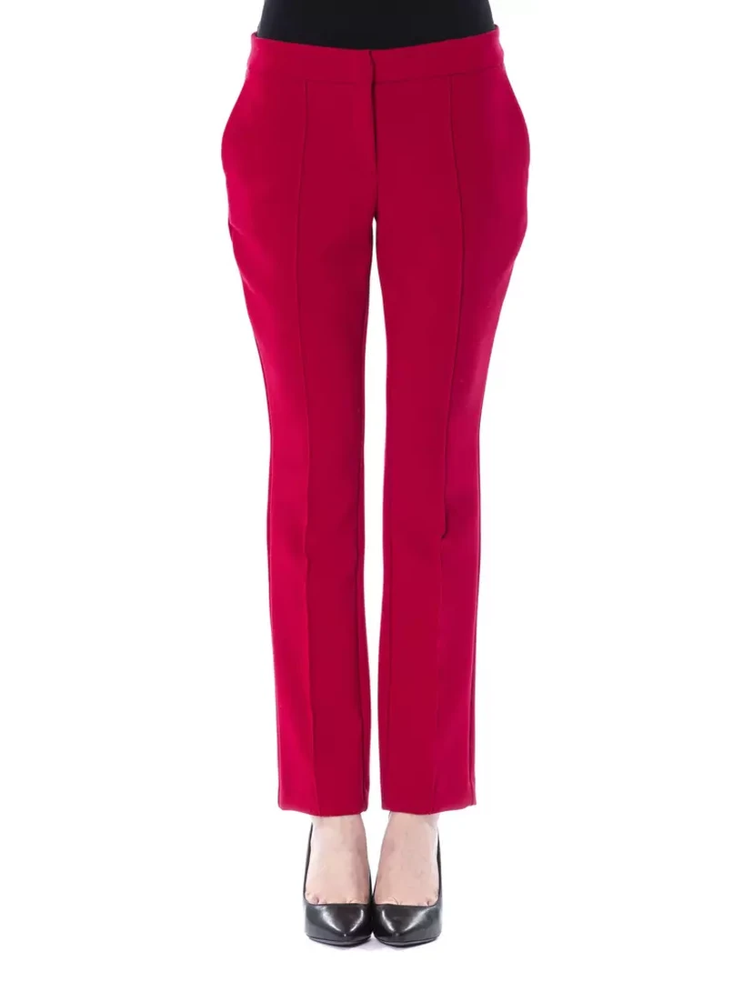 Fuchsia Polyester Pant