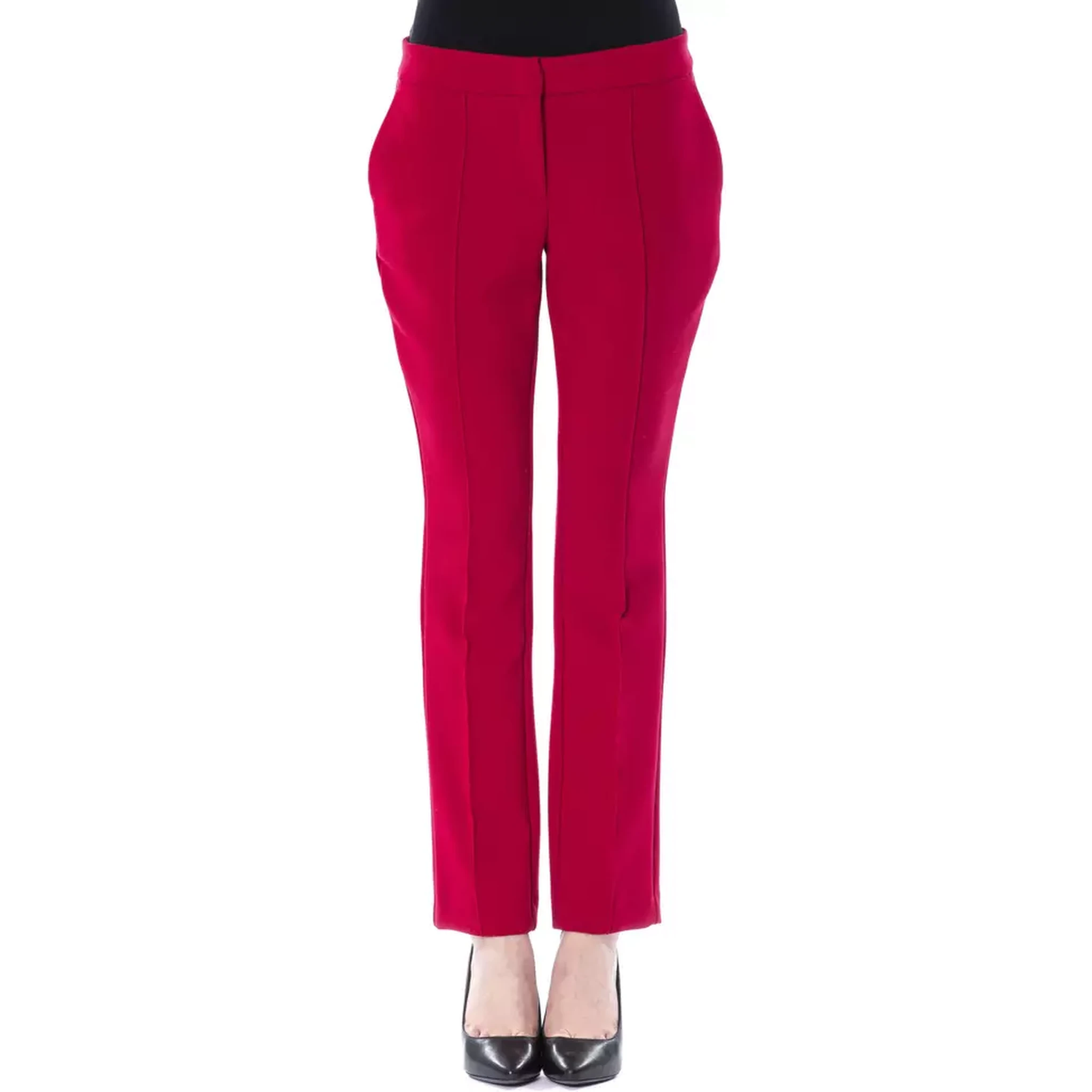 Fuchsia Polyester Pant
