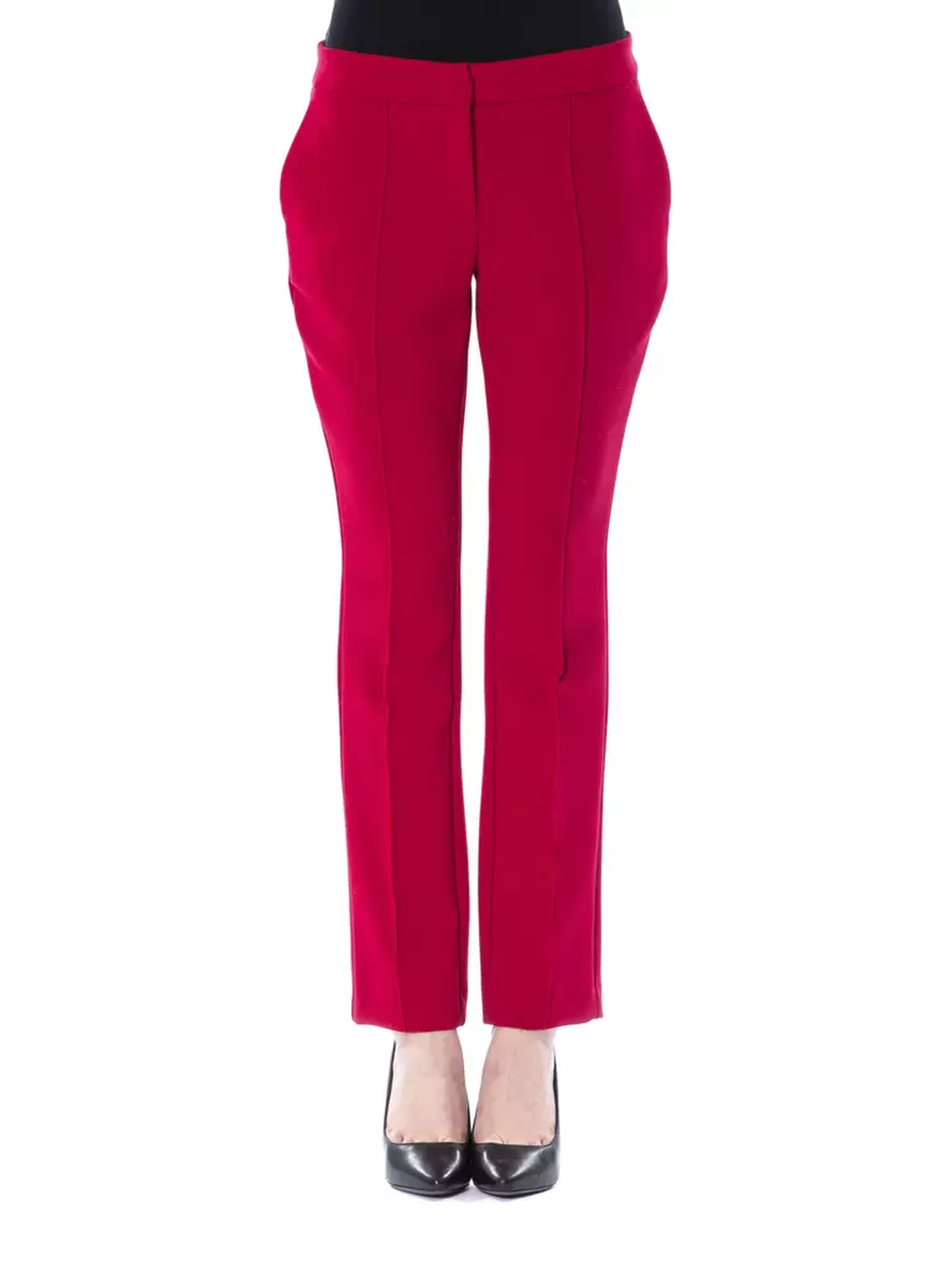Fuchsia Polyester Pant